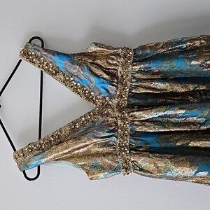 Vintage BULLOCKS BEADED FORMAL GOWN